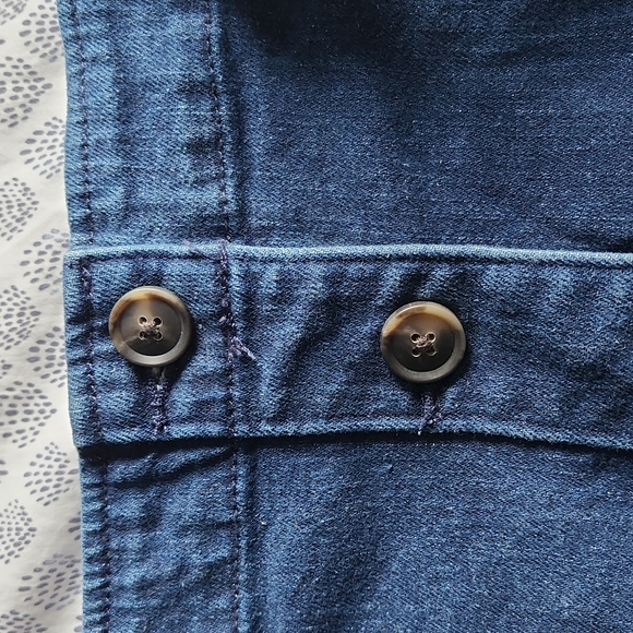 Loft Blue Jean Midi Skirt - Size 4 Petite - Picture 4 of 6